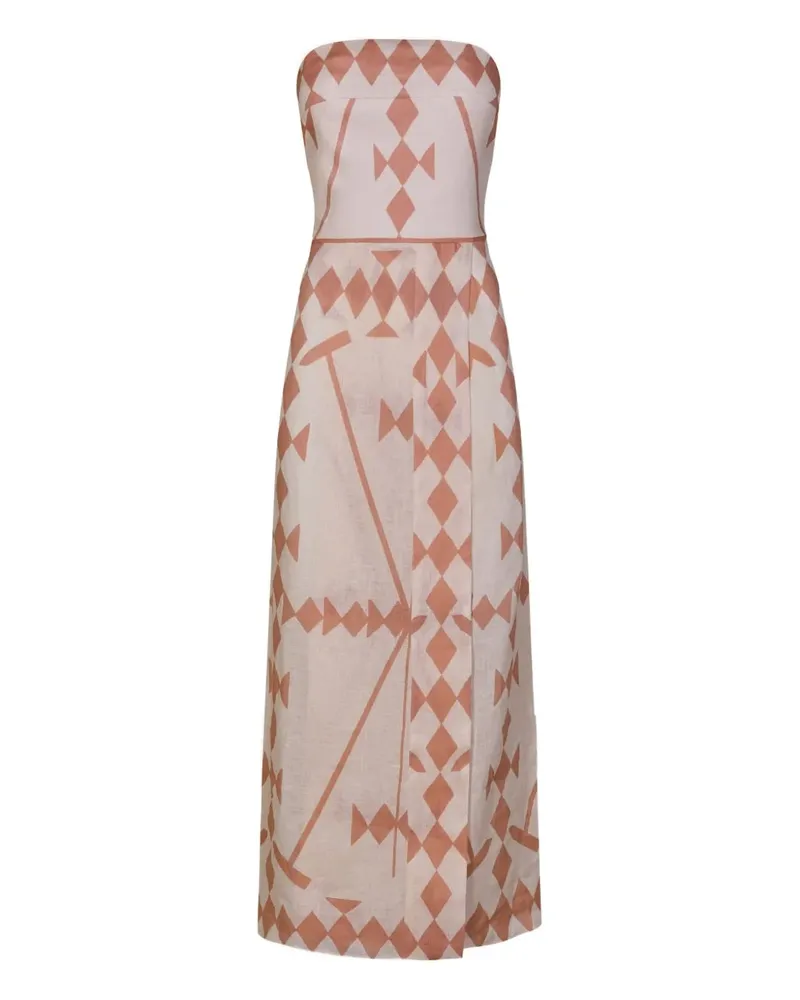 Johanna Ortiz Piedra Del Sol geometric dress - Nude Nude