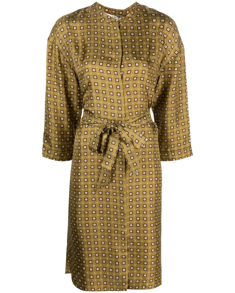 Max Mara Kleid mit Print - Braun Braun