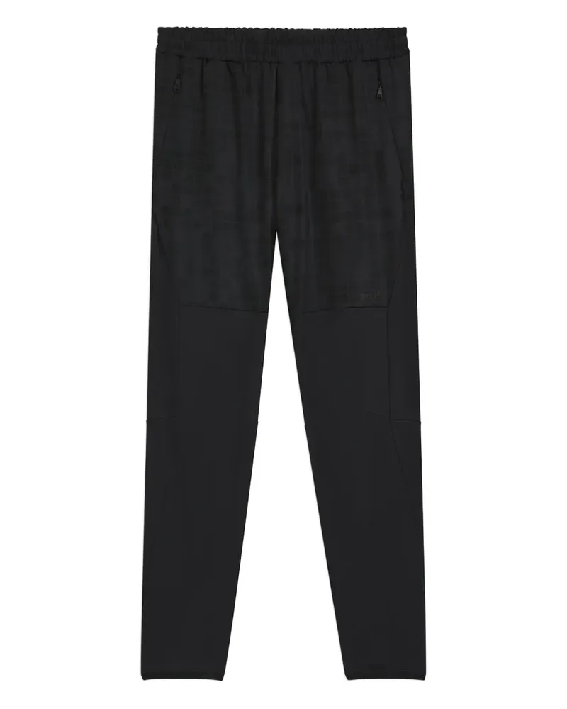 HUGO BOSS checkered-panel trousers - Blau Blau