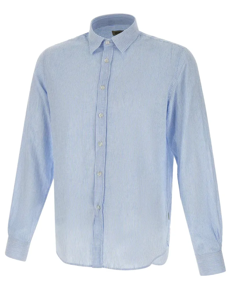 Woolrich Gestreiftes Hemd - Blau Blau