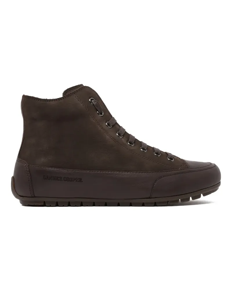 Candice Cooper Plus High-Top-Sneakers mit Einsätzen - Braun Braun