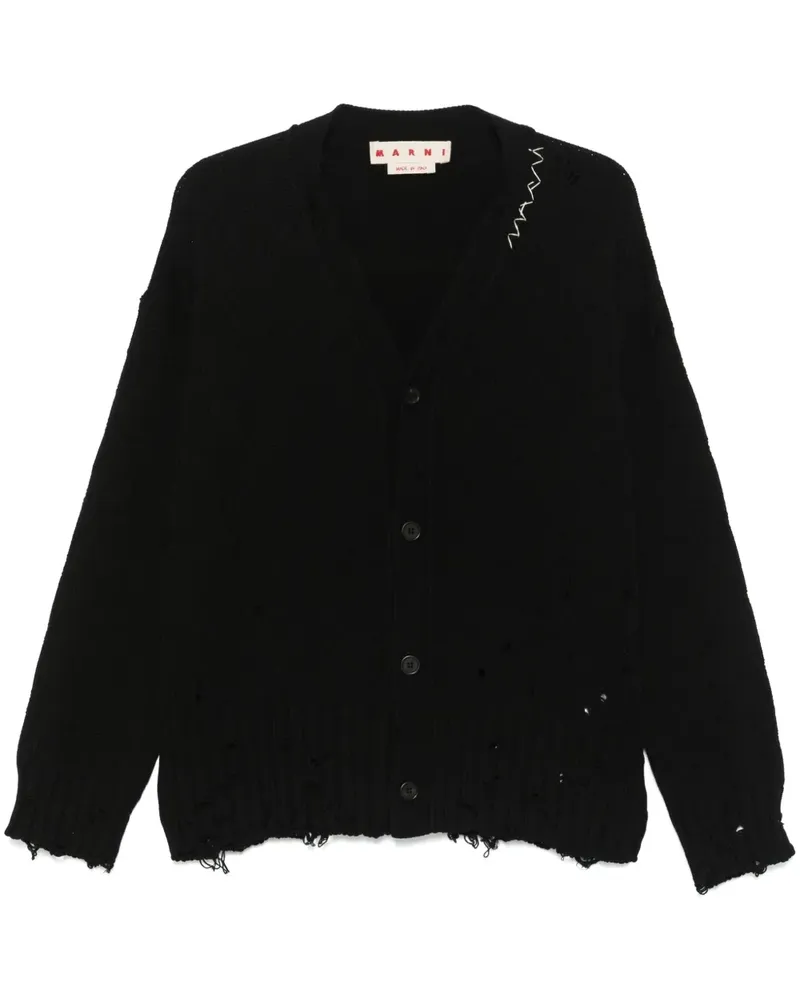 Marni Cardigan mit Logo-Stickerei - Schwarz Schwarz