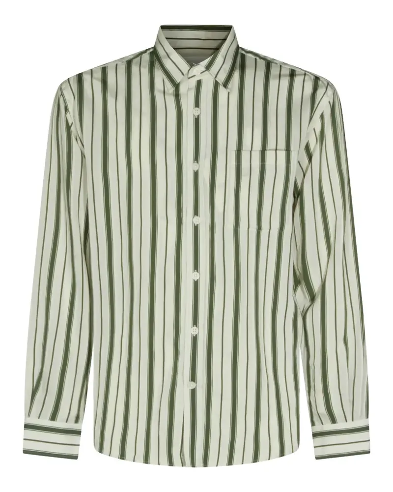 NN 07 Gestreiftes Hemd - Weiß Weiß