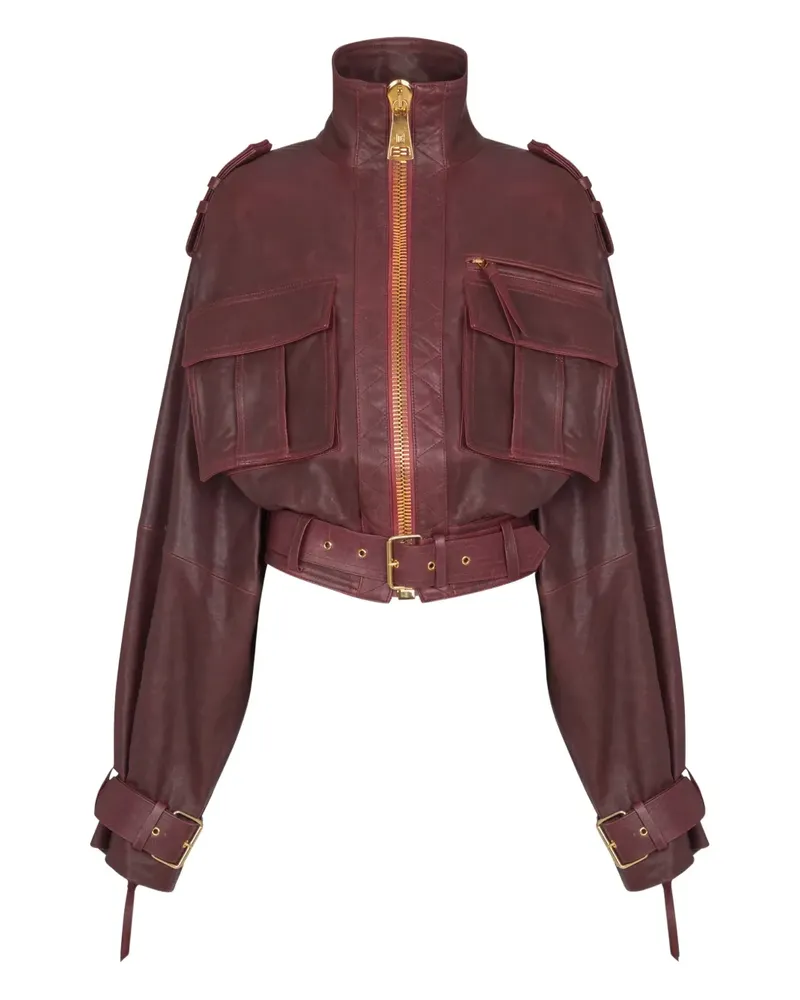 Balmain Weste mit Gürtel - Braun Braun