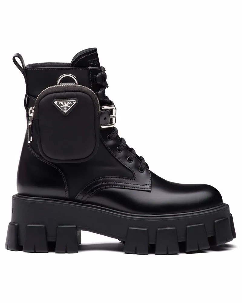 Prada Monolith Stiefel - Schwarz Schwarz