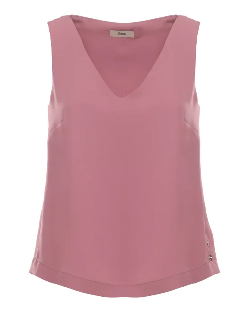 Herno V-neck sleeveless blouse - Rosa Rosa