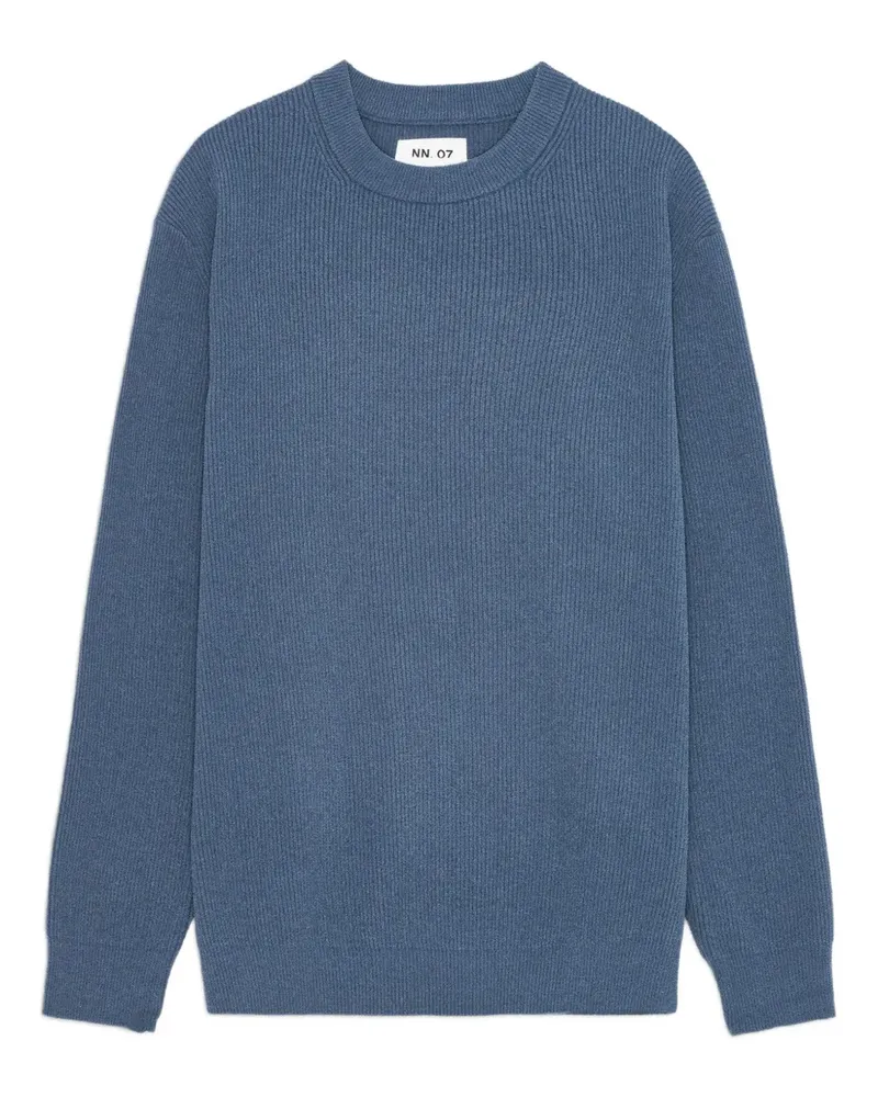 NN 07 Gerippter Pullover - Blau Blau