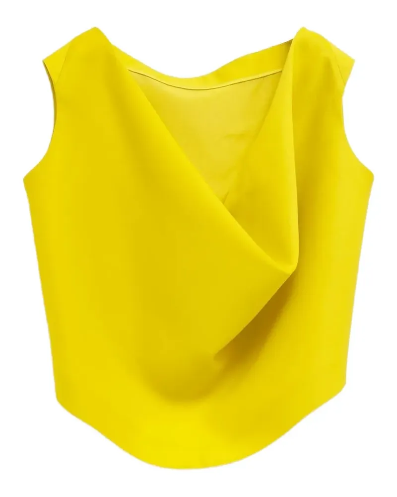 Balenciaga draped-back sleeveless top - Gelb Gelb