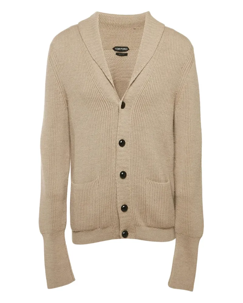 Tom Ford Gerippter Cardigan - Nude Nude