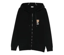 logo-detail hoodie - Schwarz