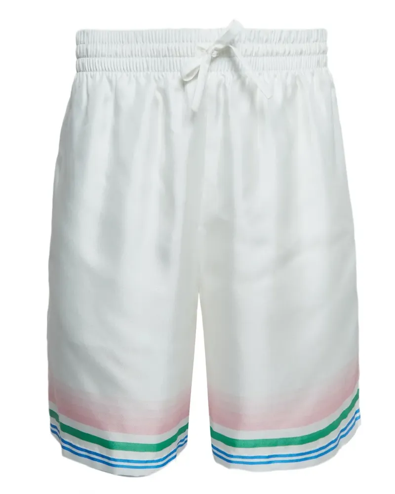 Casablanca Paris Pre-owned Sportshorts mit Streifen - Weiß Weiß