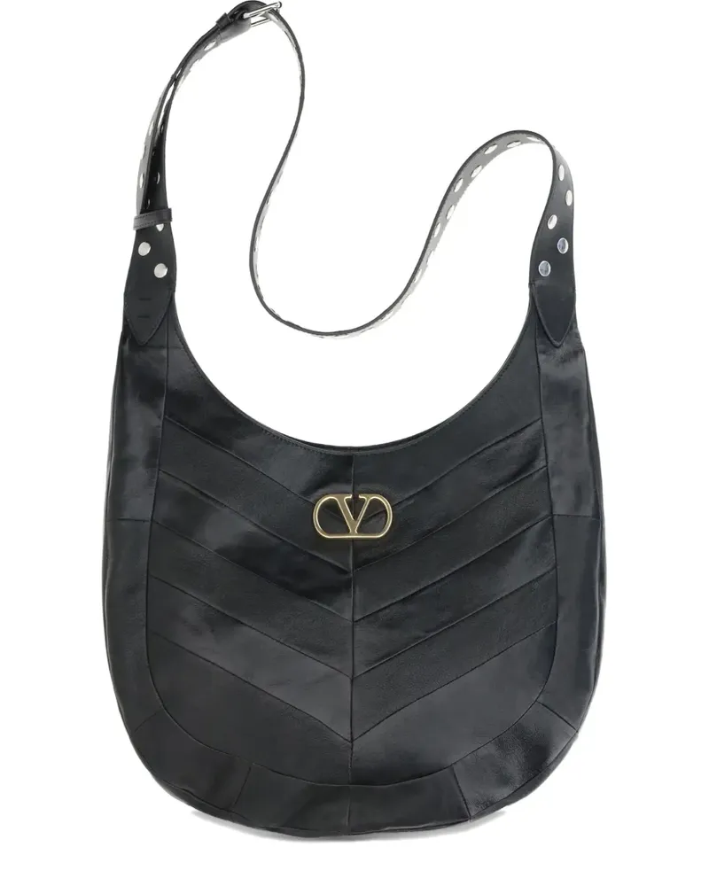 Valentino Garavani Schultertasche mit VLogo - Schwarz Schwarz