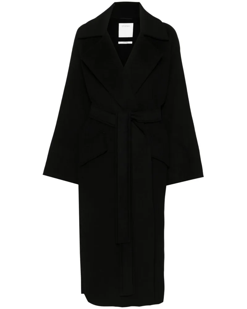 SPORTMAX Mantel mit Gürtel - Schwarz Schwarz