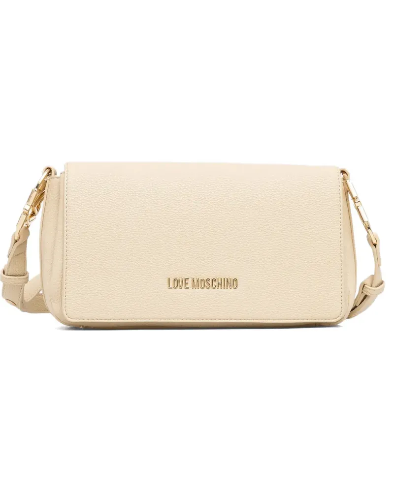 Moschino logo-lettering cross body bag - Nude Nude