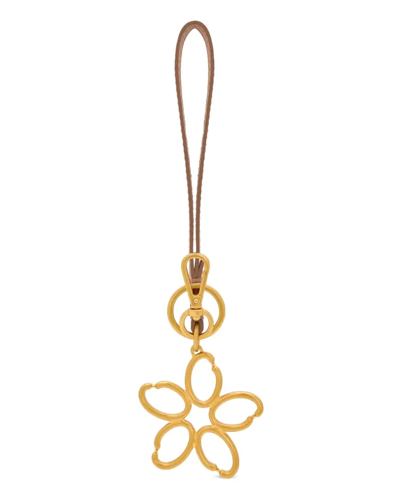 Oscar de la Renta O Flower pendant keyring - Gold Gold