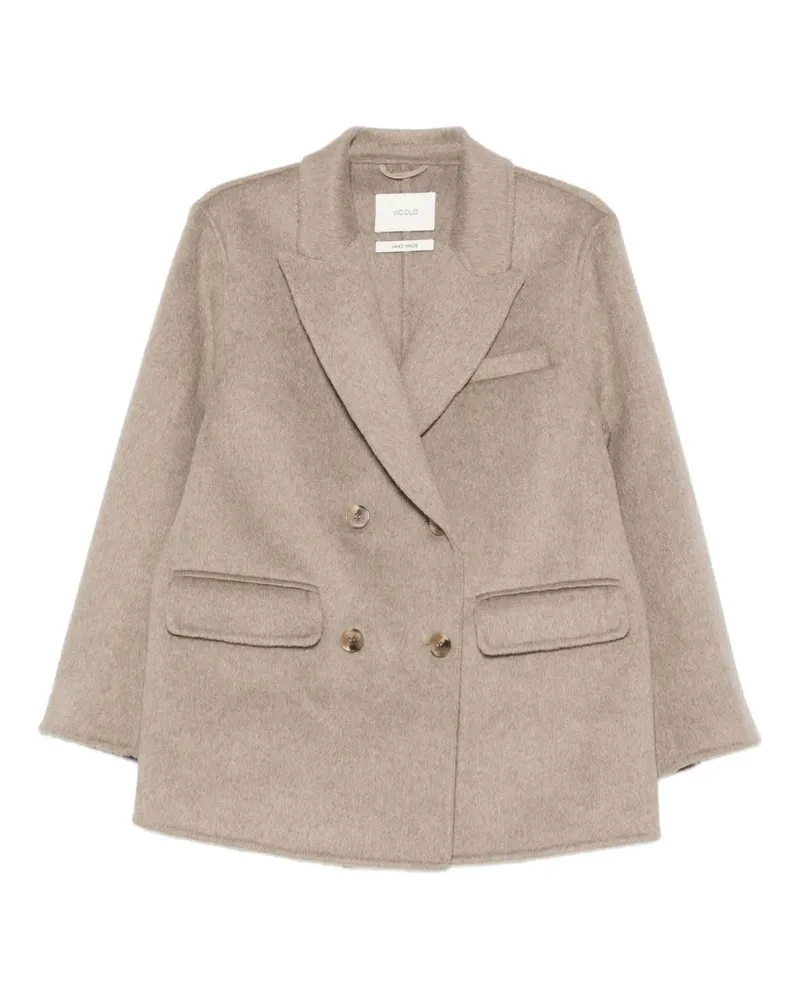 VICOLO Mantel mit gebürsteter Effekt - Nude Nude