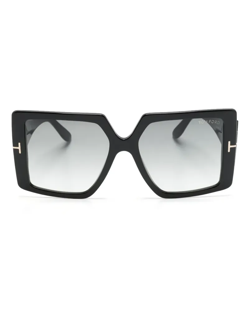 Tom Ford Quinn Sonnenbrille mit eckigem Gestell - Schwarz Schwarz