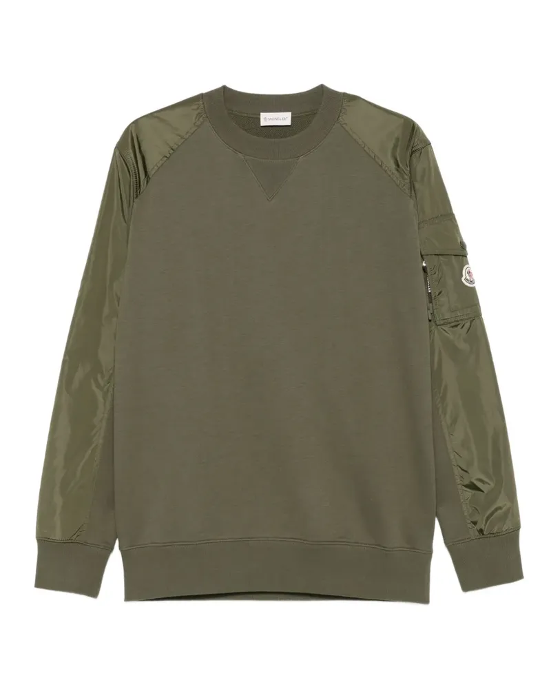 Moncler Sweatshirt mit Kontrasteinsätzen - Grün Grün
