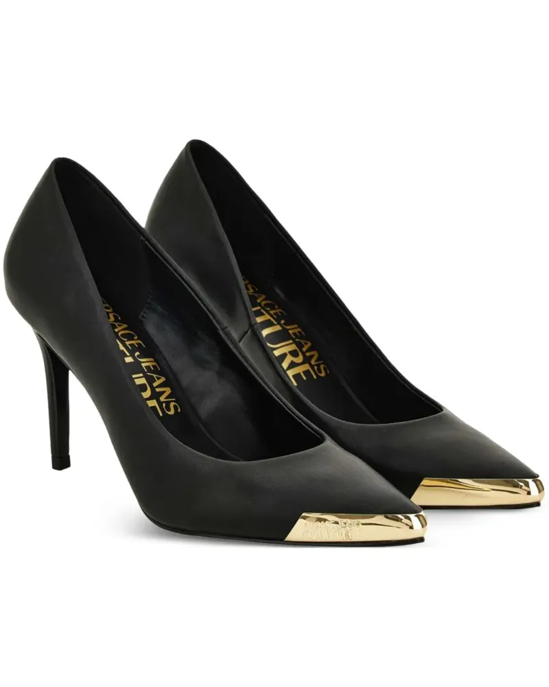 Versace Jeans Pumps mit Metallic-Kappe 85MM - Schwarz Schwarz