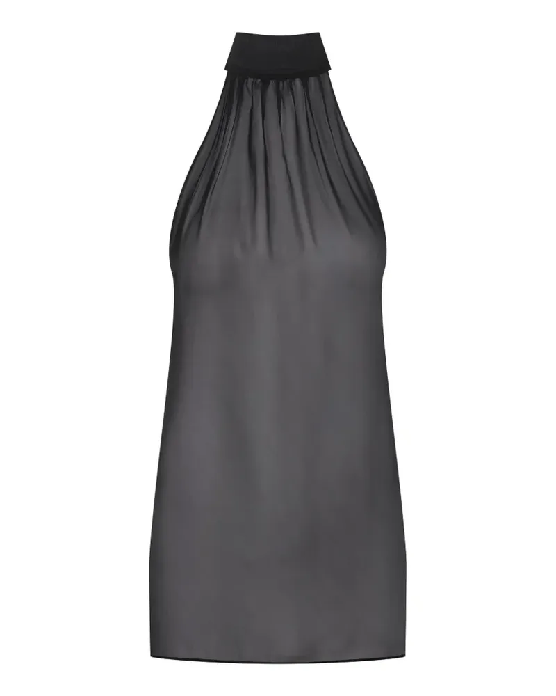 Maison Close Semi-transparentes Oberteil - Schwarz Schwarz