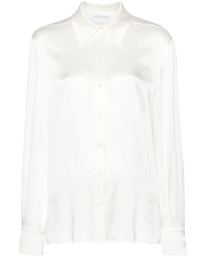 Alberta Ferretti Hemd mit spitzem Kragen - Nude Nude