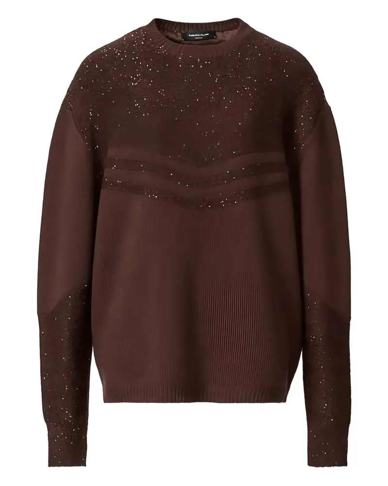 Fabiana Filippi Chevron-Pullover mit Pailletten - Braun Braun