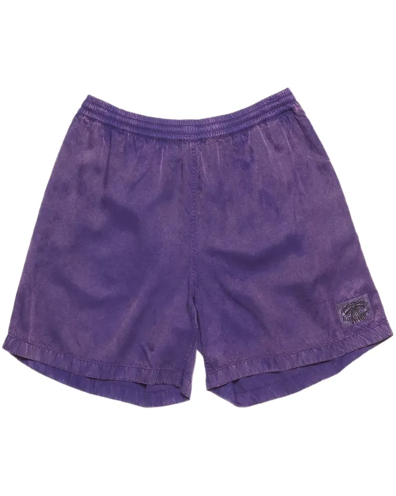 Acne Studios Badeshorts mit Logo-Patch - Violett Violett