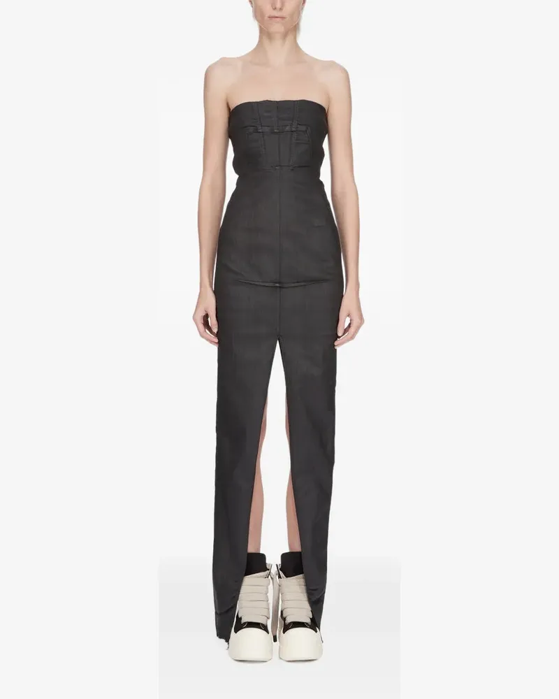 DRKSHDW by Rick Owens Maxikleid mit Reißverschluss - Schwarz Schwarz