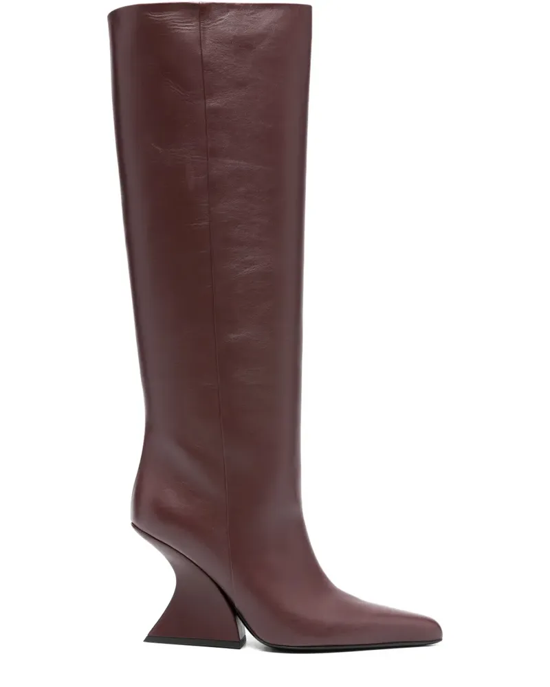 Thierry Mugler Spitze Stiefel mit Design-Absatz 70mm - Rot Rot
