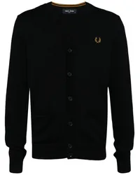 Fred Perry Cardigan mit V-Ausschnitt Schwarz