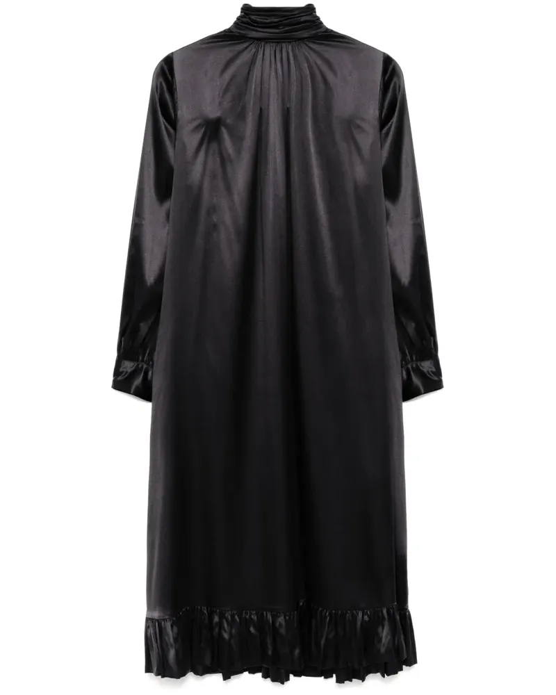 Cynthia Rowley Kleid mit Stehkragen - Schwarz Schwarz