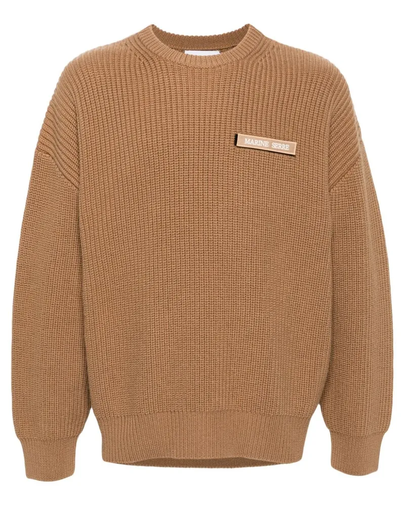 Marine Serre Pullover aus Merinowolle - Nude Nude