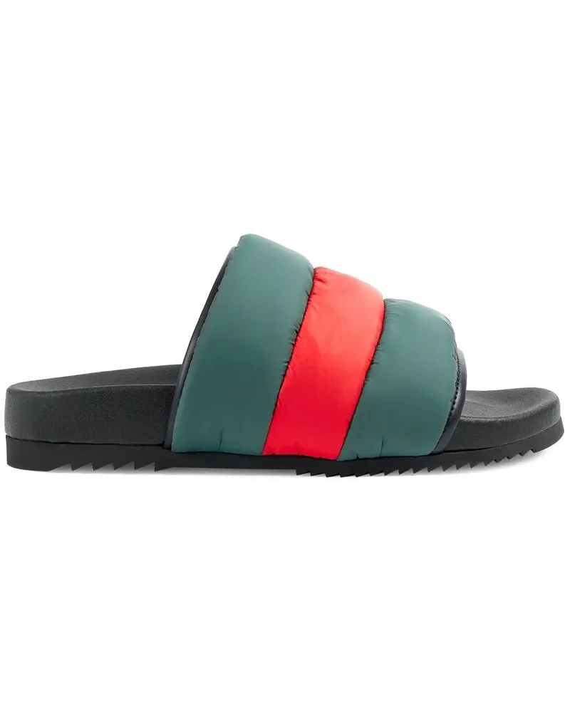 Gucci Pantoletten mit Webstreifen - Grün Grün