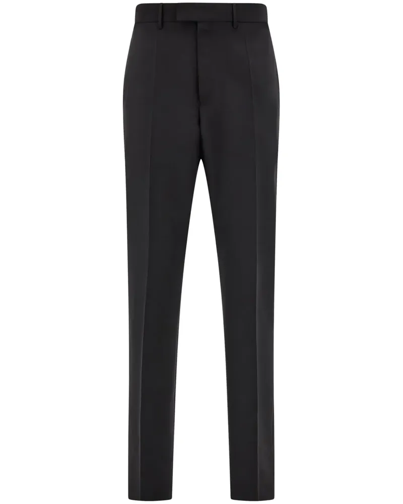 Ferragamo Straight-Leg-Hose mit Logo-Detail - Schwarz Schwarz