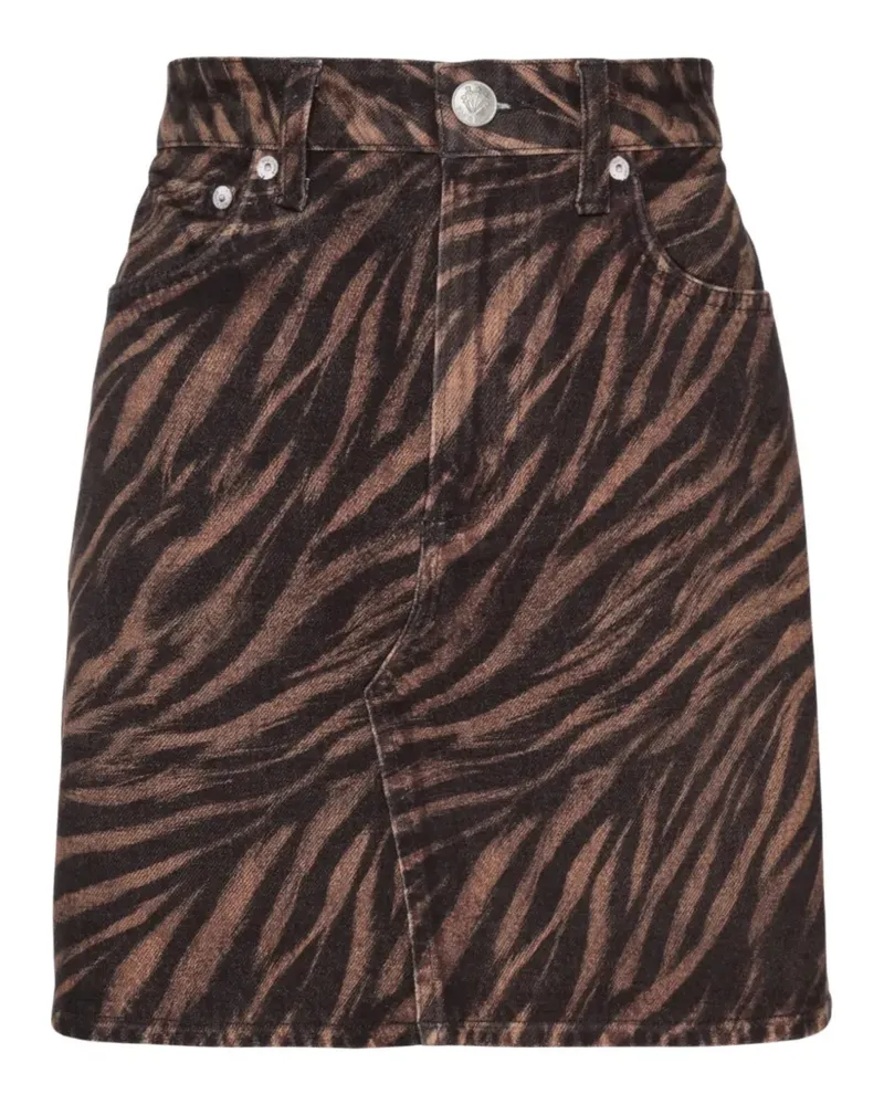 Rag & Bone Miramar Minirock mit Zebra-Print - Braun Braun