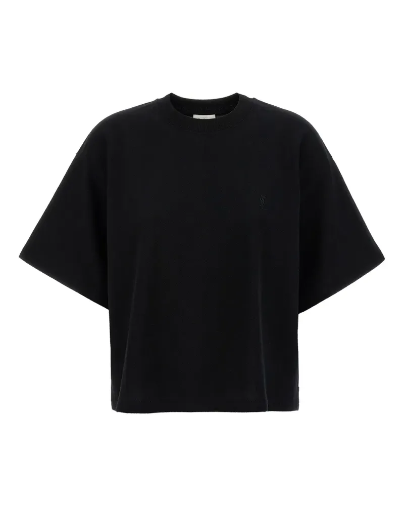 Saint Laurent Cassandre T-Shirt - Schwarz Schwarz