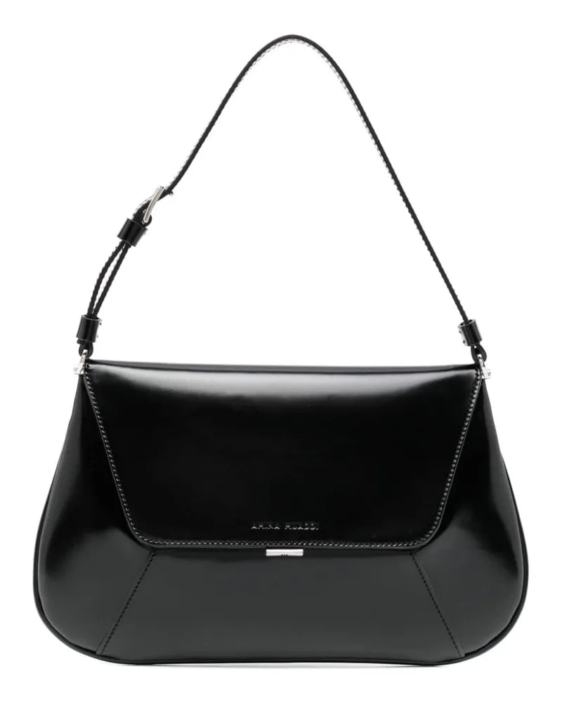 Amina Muaddi Ami Schultertasche - Schwarz Schwarz