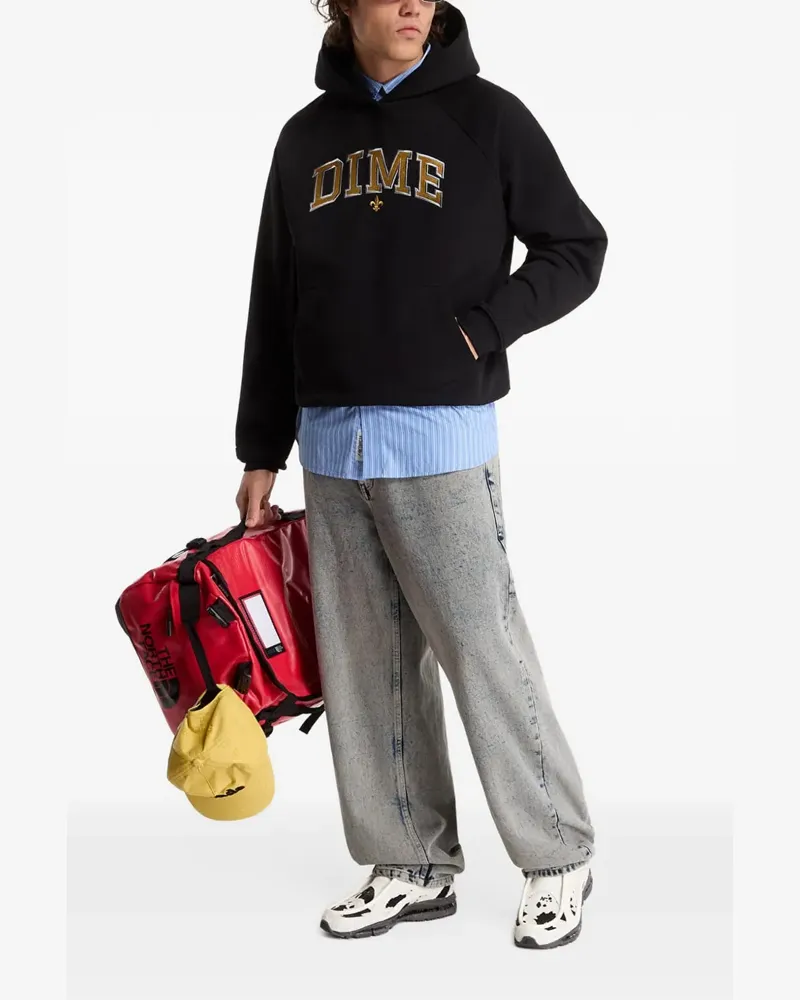 Dime Varsity Hoodie mit Logo-Stickerei - Schwarz Schwarz