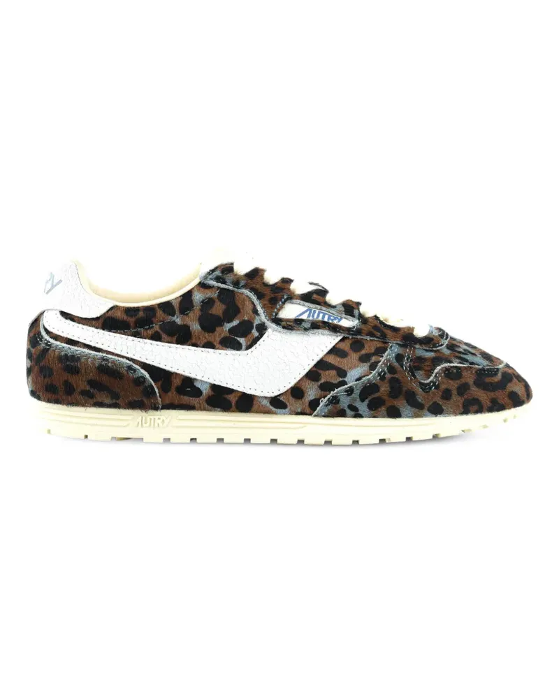 AUTRY Windspin Sneakers mit Leopardenprint - Grau Grau