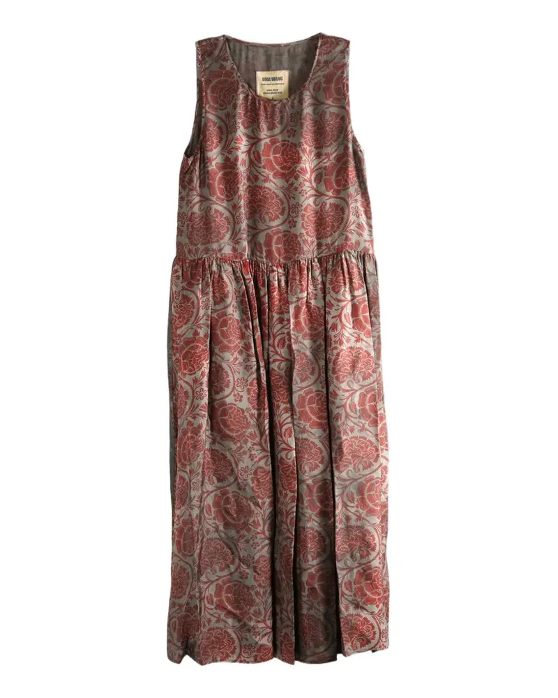 Uma Wang floral sleeveless midi dress - Grau Grau