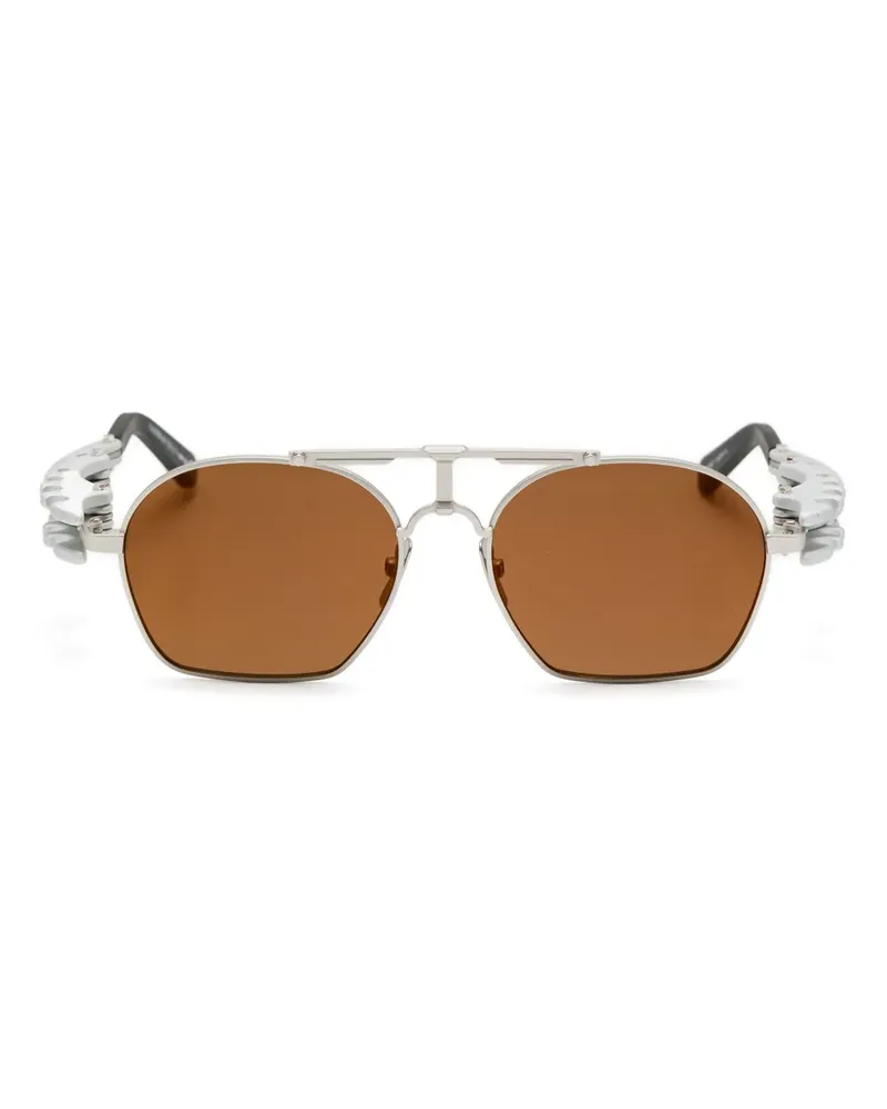 Innerraum Matte Sonnenbrille - Silber Silber