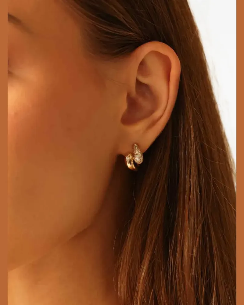 Dana Rebecca Designs Taylor Elaine Creolen mit Diamanten - Gold Gold
