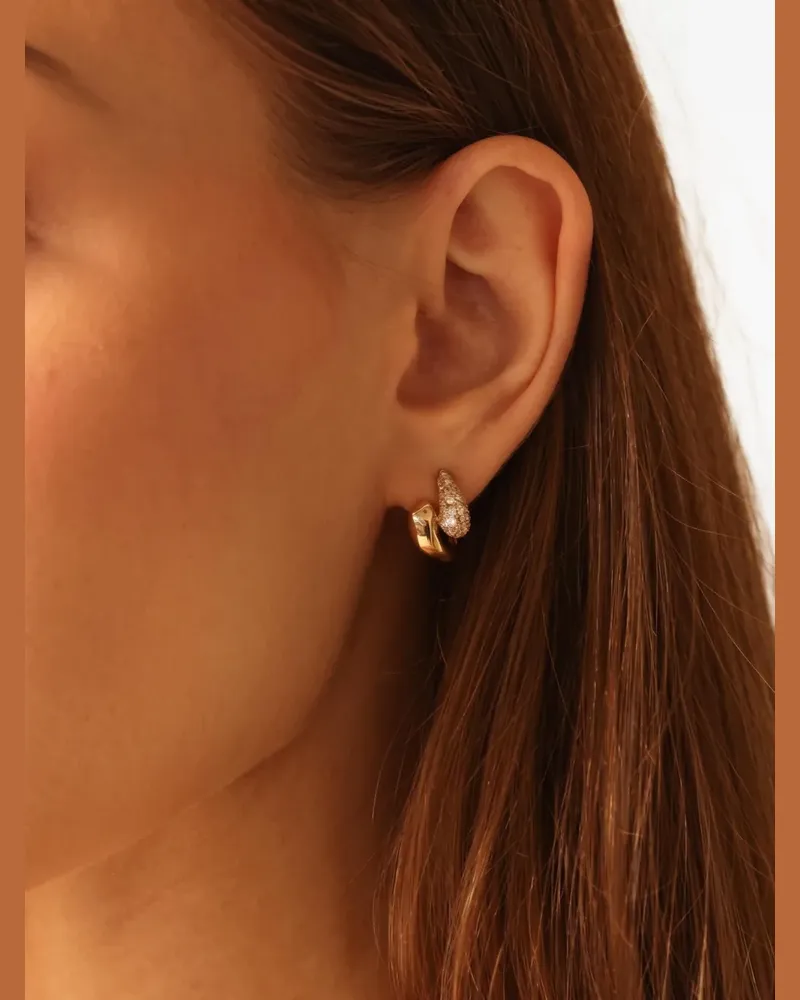 Dana Rebecca Designs Taylor Elaine Creolen mit Diamanten - Gold Gold