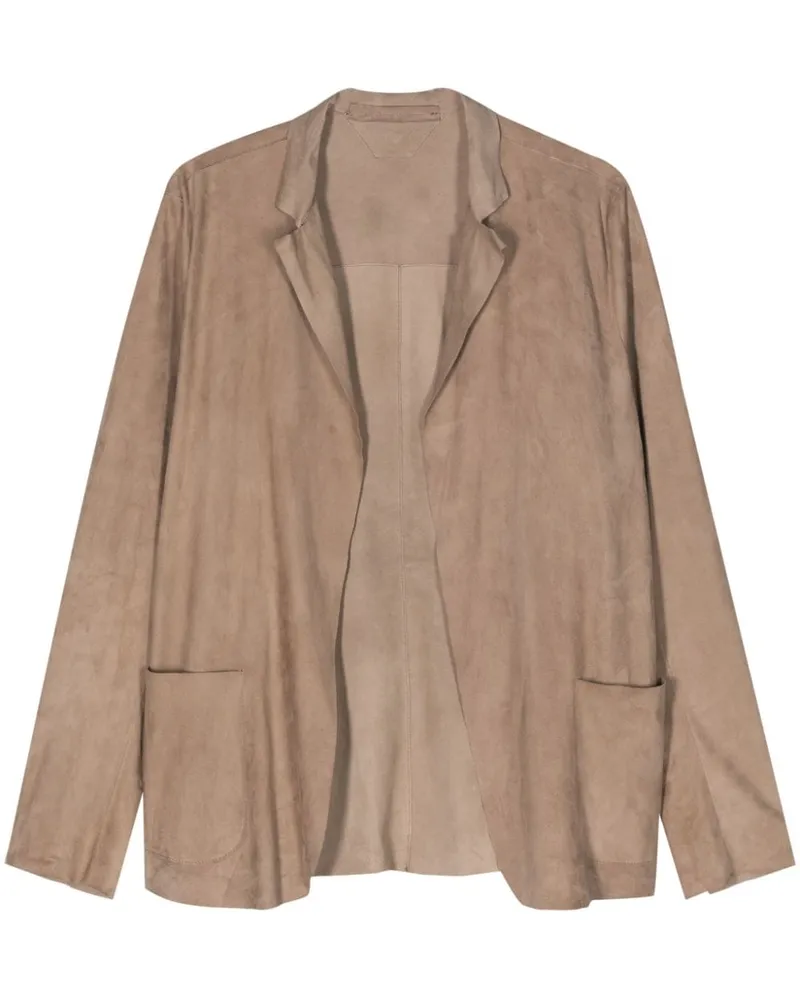 Salvatore Santoro Offene Wildlederjacke Nude