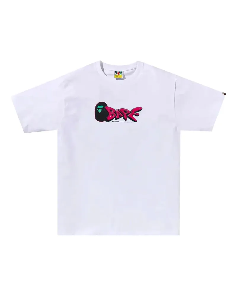 BAPE 3D Art Bape logo T-shirt - Weiß Weiß