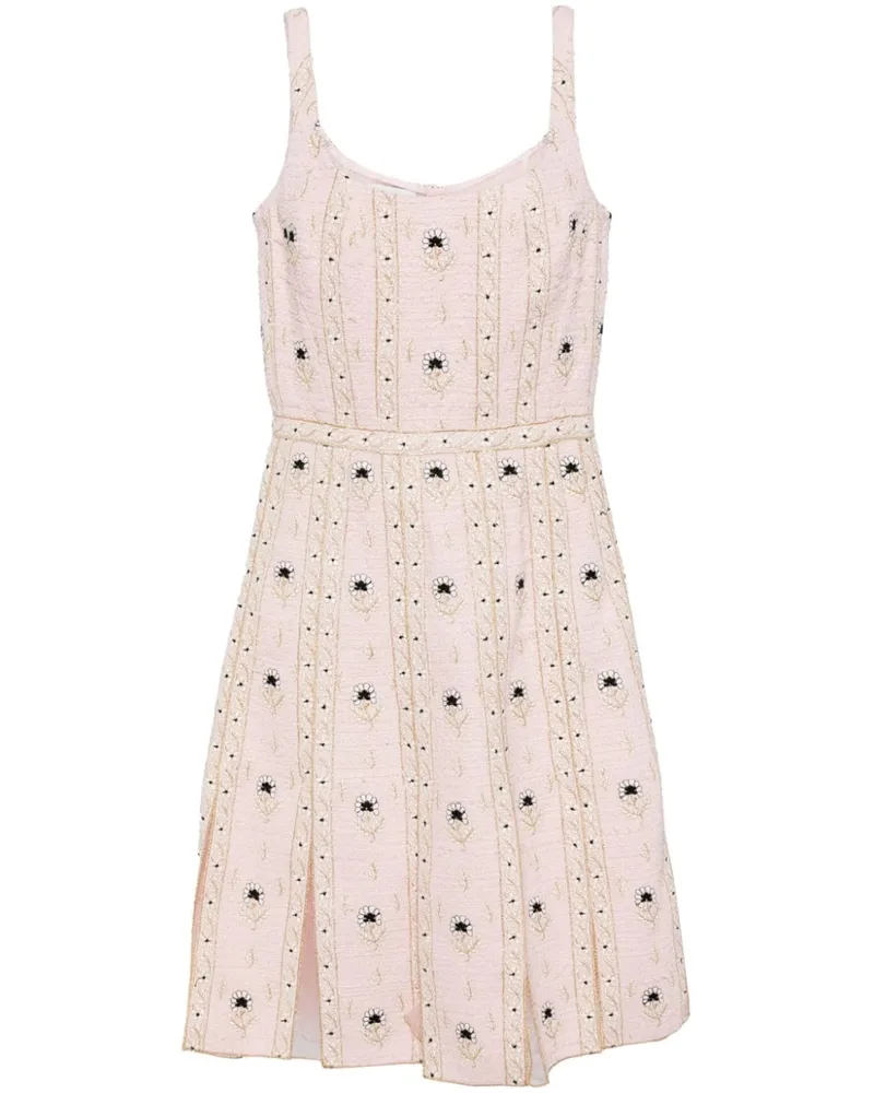 Giambattista Valli Besticktes Minikleid aus Seide - Rosa Rosa