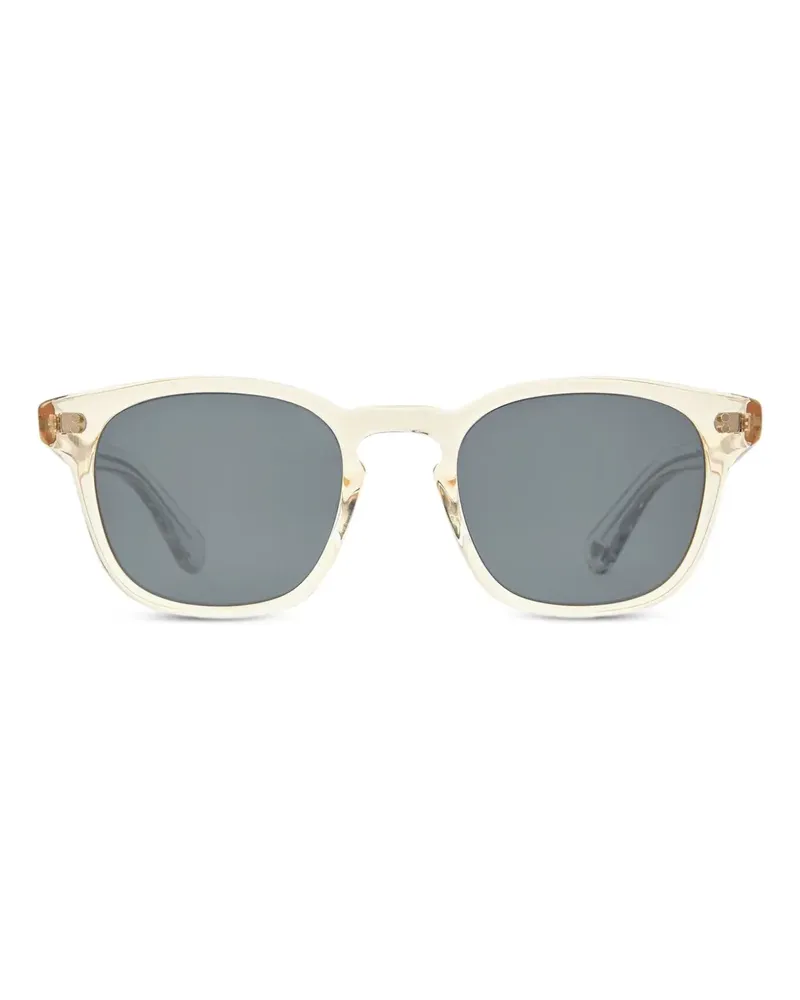 Garrett Leight Ace II Sonnenbrille mit eckigem Gestell - Weiß Weiß
