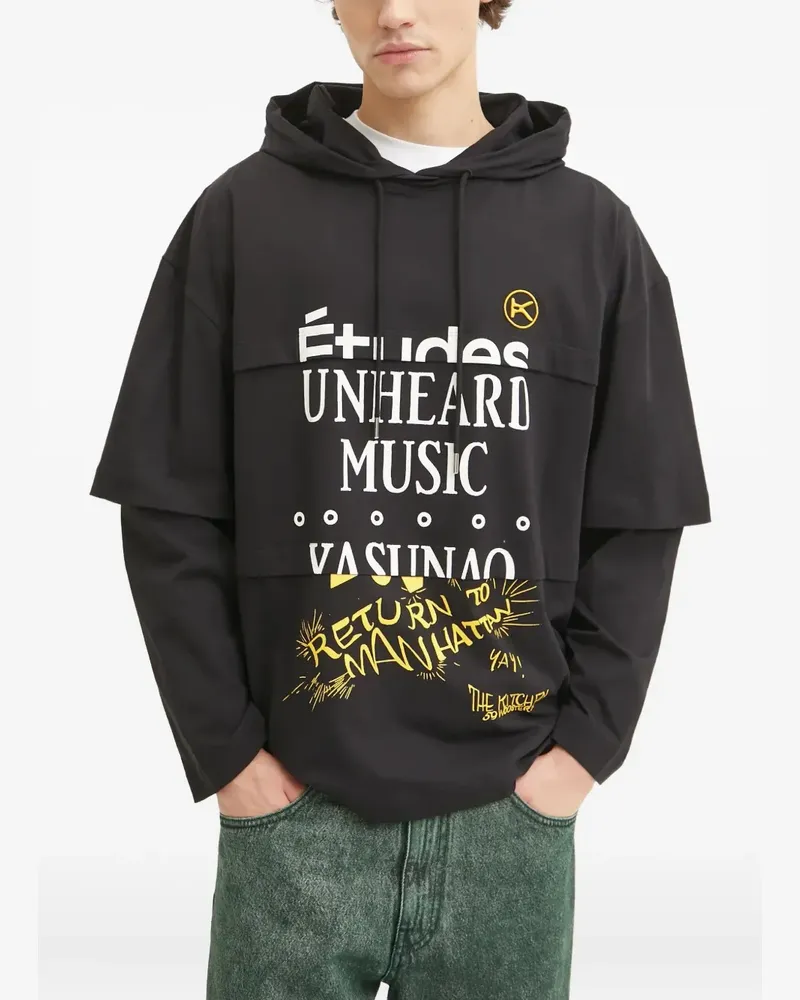 Études Studio Hoodie mit grafischem Print - Schwarz Schwarz
