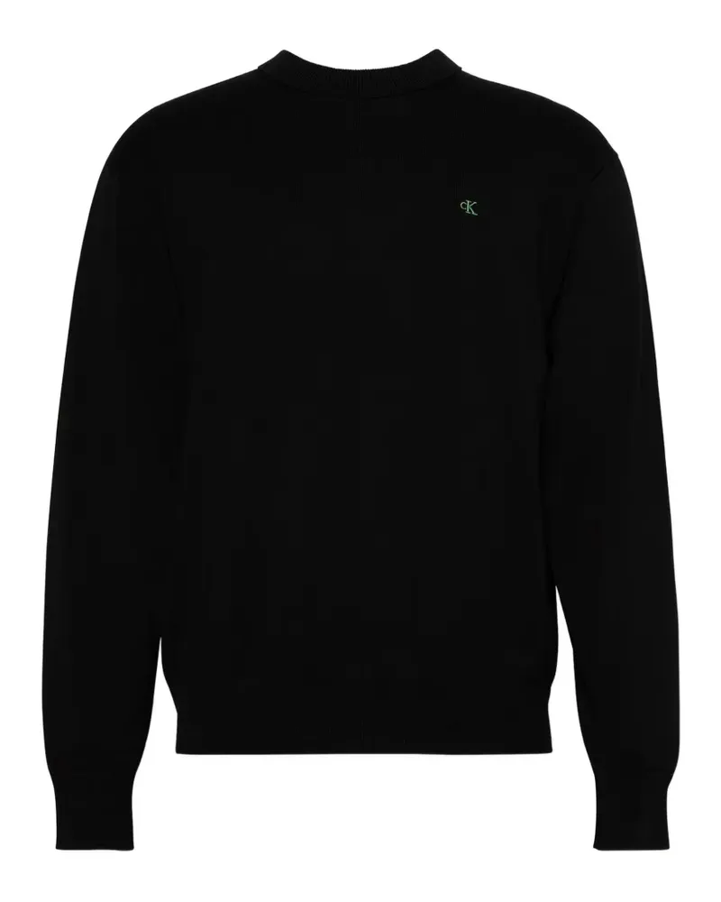 Calvin Klein Pullover mit Logo - Schwarz Schwarz