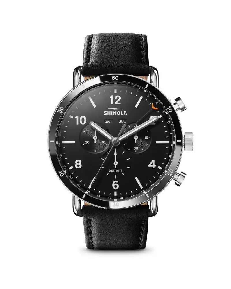 SHINOLA Canfield Sport Chronograph 45mm - Schwarz Schwarz